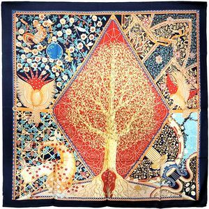 NWT Genuine 100% Mulberry Silk Satin Scarf 52"x52" Large Square Shawl 5111